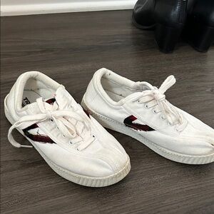 Tretorn White and Red Women's Sneakers